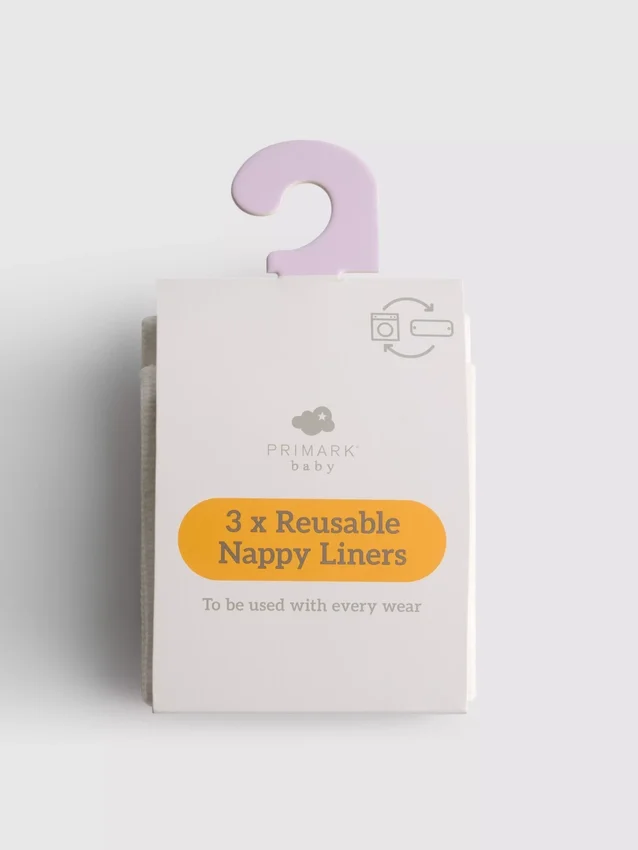 Conjunto de 3 forros reutilizáveis para fraldas