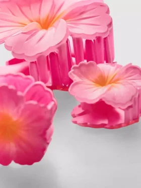 Conjunto de 3 ganchos de cabelo com flores