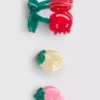 Conjunto de 3 ganchos de cabelo em forma de fruta