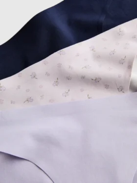 Conjunto de 3 mini-cuecas invisíveis com alto teor de algodão