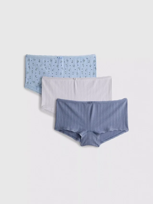 Conjunto de 3 mini-cuecas sem costuras