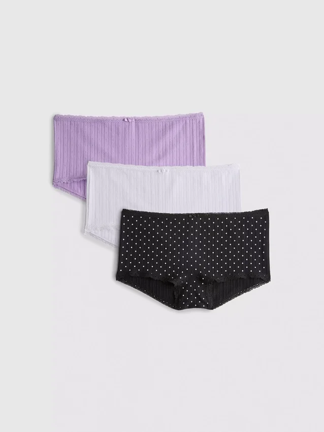 Conjunto de 3 mini-cuecas sem costuras