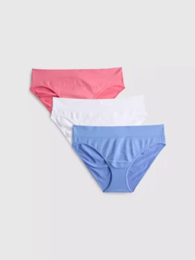 Conjunto de 3 mini-cuecas sem costuras com franzido