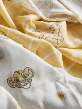 Conjunto de 3 panos de musselina do «Rei Leão» da Disney