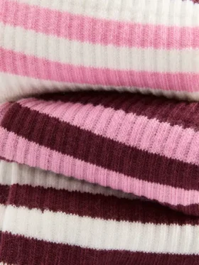 Conjunto de 3 pares de meias curtas com blocos de cor