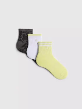 Conjunto de 3 pares de meias curtas desportivas