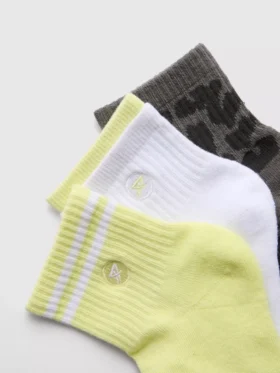 Conjunto de 3 pares de meias curtas desportivas