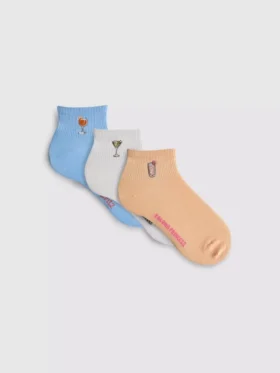 Conjunto de 3 pares de meias curtas tipo «cocktail»