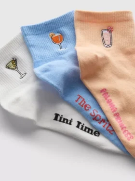 Conjunto de 3 pares de meias curtas tipo «cocktail»