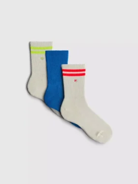 Conjunto de 3 pares de meias desportivas de cano curto