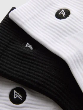 Conjunto de 3 pares de meias desportivas de microfibra até ao meio da panturrilha