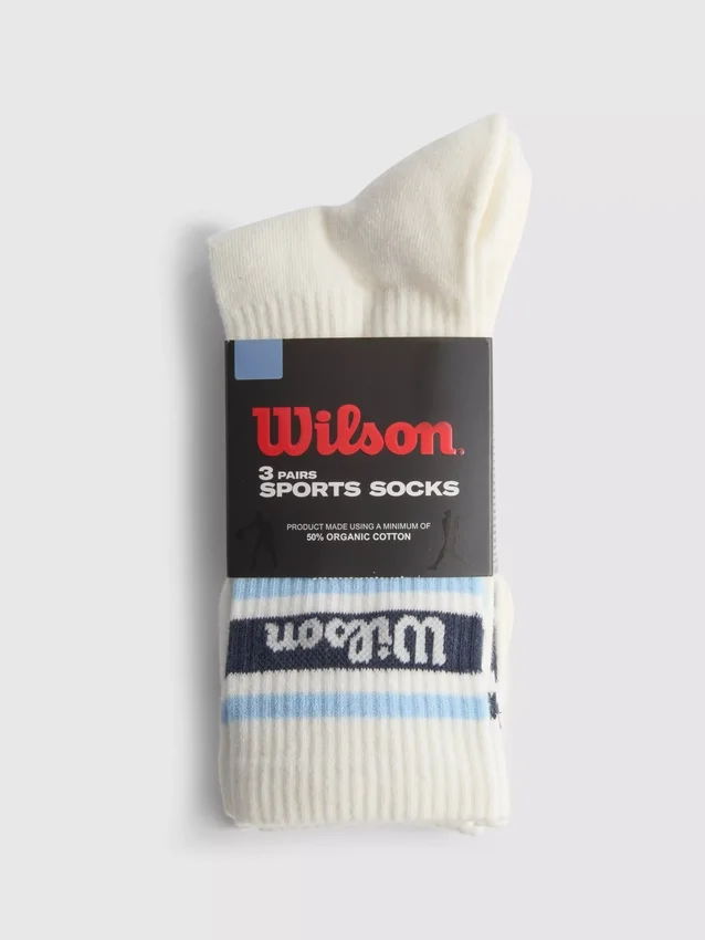Conjunto de 3 pares de meias desportivas Wilson