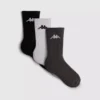 Conjunto de 3 pares de meias Kappa de cano médio com elevado teor de algodão