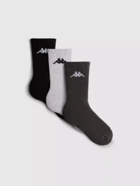 Conjunto de 3 pares de meias Kappa de cano médio com elevado teor de algodão