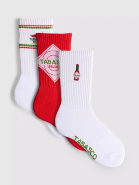 Conjunto de 3 pares de meias Tabasco