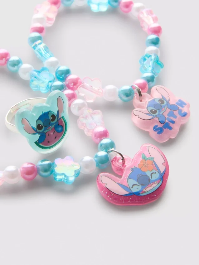 Conjunto de 3 peças de joias do Stitch da Disney