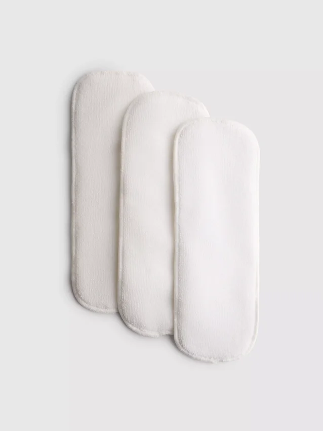 Conjunto de 3 reforços reutilizáveis para fraldas