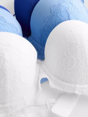 Conjunto de 3 soutiens push-up de renda, tamanhos A-E