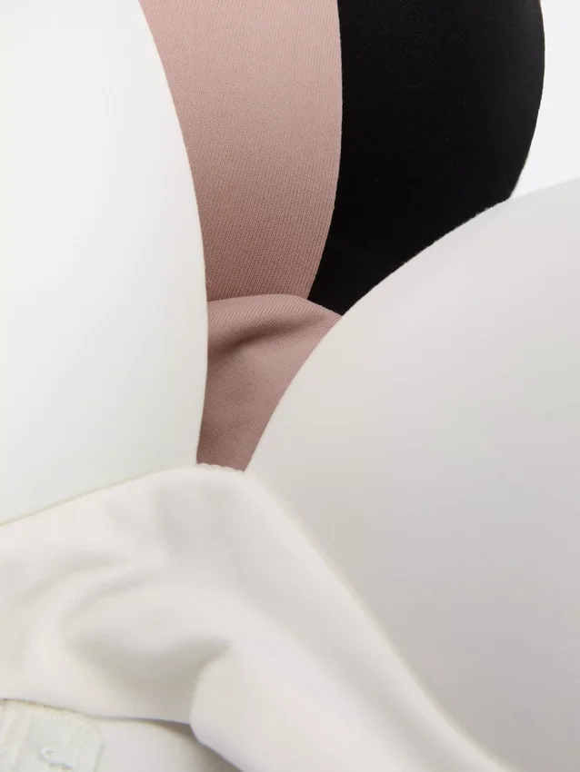 Conjunto de 3 soutiens sem aro com acabamento escovado