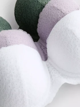 Conjunto de 3 soutiens type balcão avec dentelle, tailles A-E