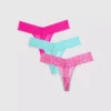 Conjunto de 3 tangas de renda