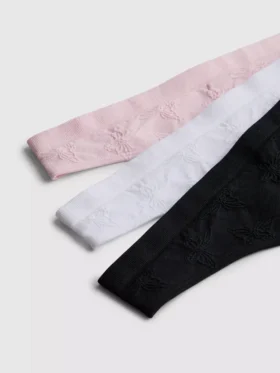 Conjunto de 3 tangas jacquard sem costuras