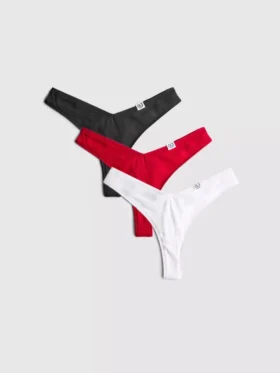 Conjunto de 3 tangas «Miami» com elevado teor de algodão
