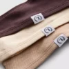 Conjunto de 3 tangas Miami com nervuras, com elevado teor de algodão