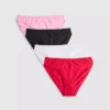 Conjunto de 4 cuecas de cintura alta com acabamento em folhos