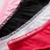 Conjunto de 4 cuecas de cintura alta com acabamento em folhos