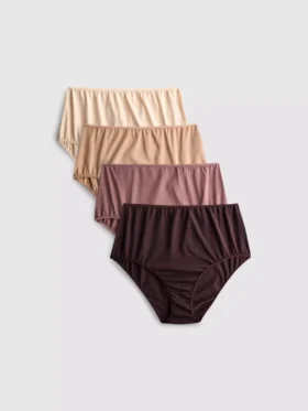 Conjunto de 4 cuecas justas em tom de pele