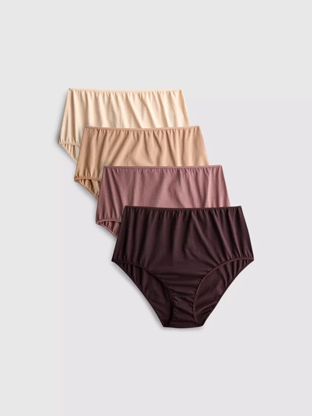 Conjunto de 4 cuecas justas em tom de pele