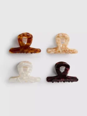 Conjunto de 4 ganchos de cabelo em espiral