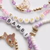Conjunto de 4 pulseiras do Bambi da Disney
