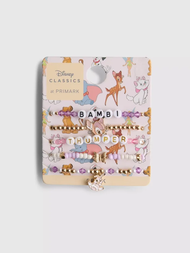 Conjunto de 4 pulseiras do Bambi da Disney