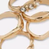 Conjunto de 5 anéis com designs variados