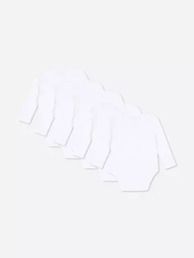 Conjunto de 5 bodys essenciais de manga comprida