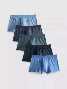 Conjunto de 5 boxers premium com canelado