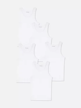 Conjunto de 5 camisolas sem mangas essenciais