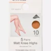 Conjunto de 5 collants mate até ao joelho