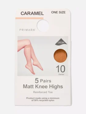 Conjunto de 5 collants mate até ao joelho