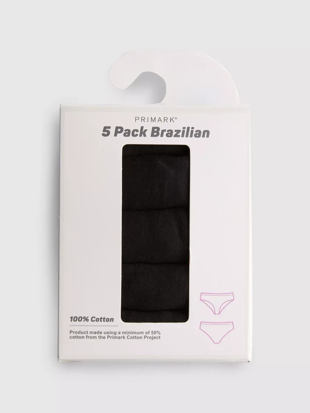 Conjunto de 5 cuecas brasileiras de algodão