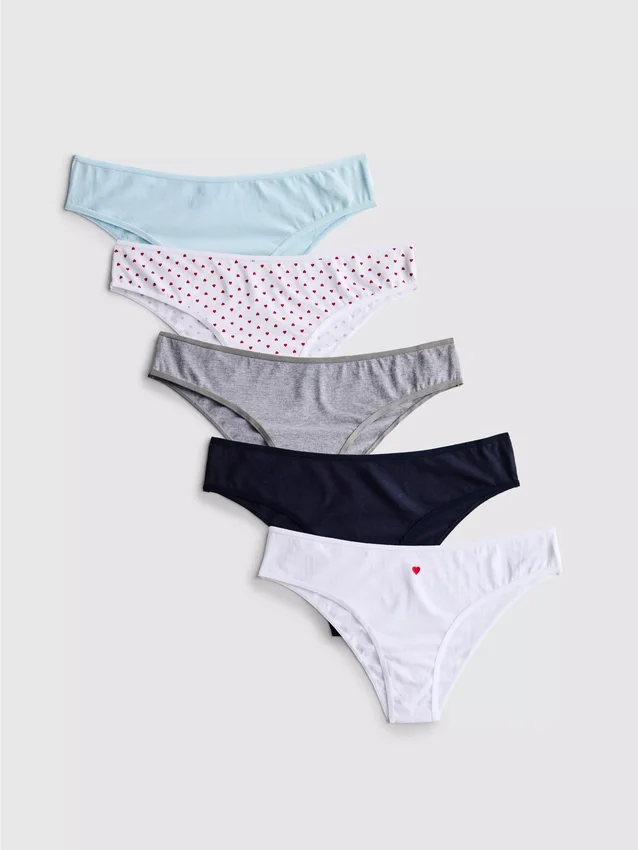 Conjunto de 5 cuecas brasileiras para uso diário