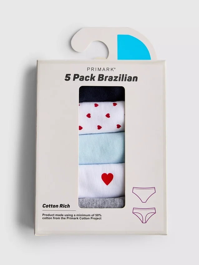 Conjunto de 5 cuecas brasileiras para uso diário