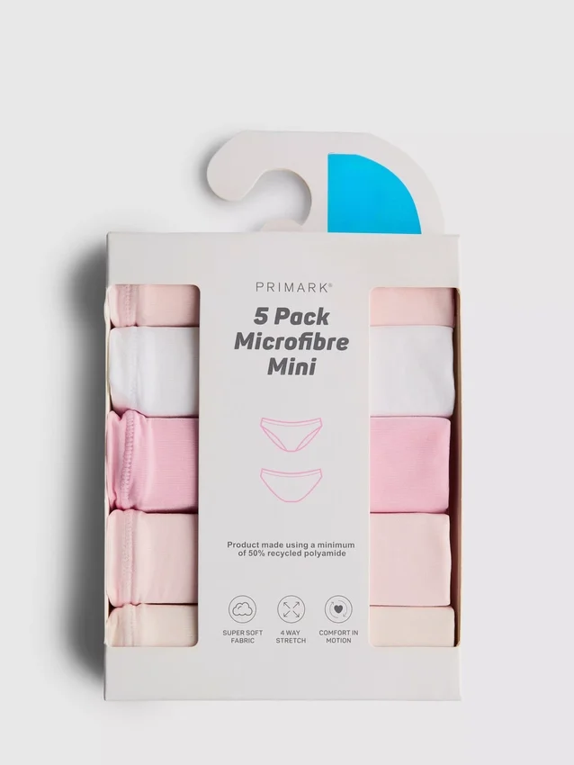 Conjunto de 5 mini-cuecas em microfibra