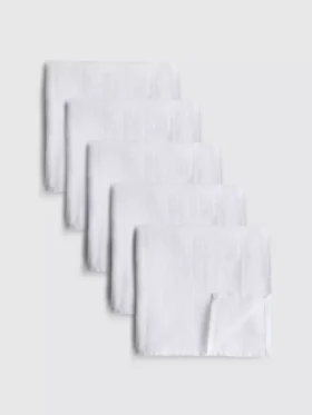 Conjunto de 5 panos de musselina de algodão