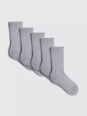 Conjunto de 5 pares de meias caneladas