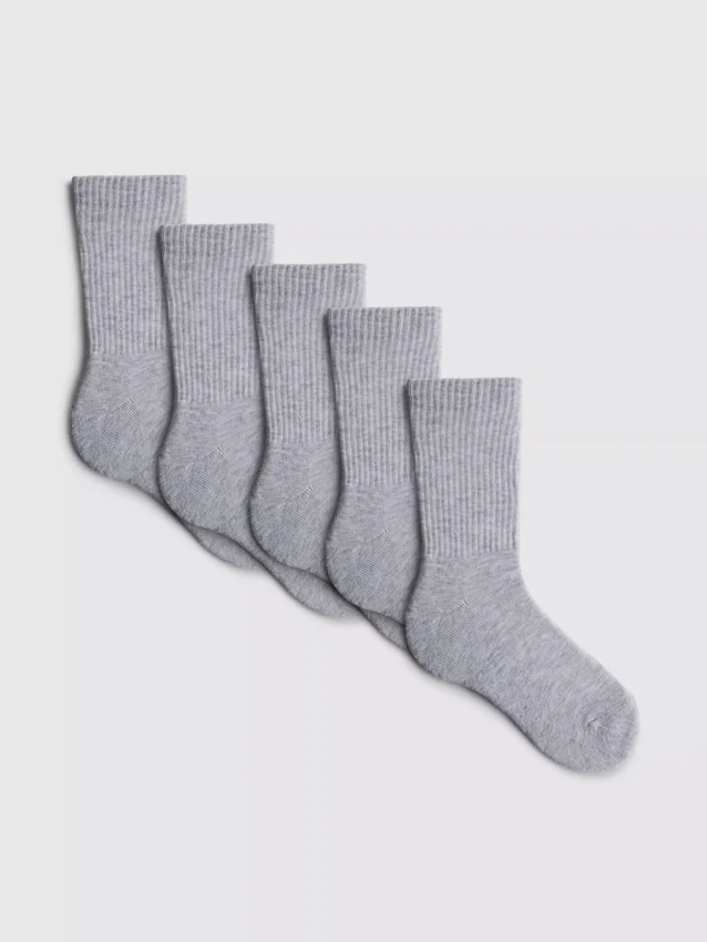 Conjunto de 5 pares de meias caneladas
