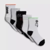 Conjunto de 5 pares de meias curtas com padrões de jogos