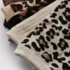 Conjunto de 5 pares de meias curtas com padrão animal